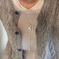 Light Luxury Copper Zircon Hollow Flower Geometric Clavicle Necklace For Women view 1