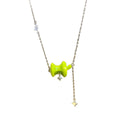 Light Luxury Copper Green Apple Pendant Necklace For Women, Geometric Fruit Clavicle Chain view 5
