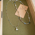 Colorful Beaded Star Pearl Pendant Copper Necklace Sweet Cool Summer Collarbone Choker view 2