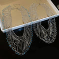 Light Luxury Copper Geometric Hollow Waterfall Tassel Choker Necklace For Women view 4
