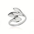 Minimalist Leaf Open Ring For Women, Marquise Shape Fashion Jewelry Everyday Accessories view 3
