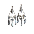 Gold Plated Alloy Crystal Teardrop Tassel Drop Earrings Bohemian Ethnic Geometric Style view 5
