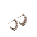 Sparkling Zircon Mabe Pearl Geometric Stud Earrings For Women Exotic Luxury Statement Jewelry view 5