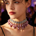 Vintage Ethnic Alloy Pearl Beaded Tassel Chandelier Statement Drop Dangle Earrings view 4