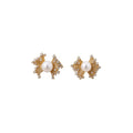 Light Luxury French Vintage Zircon Lace Faux Pearl Necklace And Earrings Jewelry Set view 5