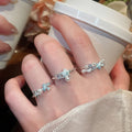 Vacation Style Enamel Starfish Faux Pearl Open Ring For Women Summer Beach Jewelry view 3