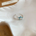 Vacation Style Enamel Starfish Faux Pearl Open Ring For Women Summer Beach Jewelry view 4