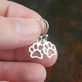 Cute Hollow Dog Paw Print Drop Earrings For Women, Classic Versatile Daily Date Jewelry view 2