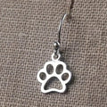 Cute Hollow Dog Paw Print Drop Earrings For Women, Classic Versatile Daily Date Jewelry view 3
