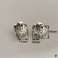 Women's Vintage Geometric Round Hoop Earrings With Distressed Pattern Daily Classic Jewelry view 4