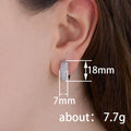 Hip Hop Full Zircon Ear Cuff Earrings For Men And Women, Copper Micro Pave Jewelry view 4