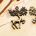 42×30mm Alloy Reindeer Charm Pendant Christmas Animal Design