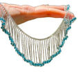 Minimalist Geometric Faux Crystal Beaded Lace Choker Necklace For Women view 5
