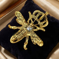 Alloy Rhinestone Bee Insect Brooch For Suits And Apparel view 4
