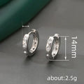 Light Luxury Fashion Hoop Earrings With Star Zircon, Simple Versatile Jewelry For Women view 4