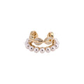 Korean Sparkling Zircon Butterfly Faux Pearl Oval Clip-on Earrings Light Luxury No-Piercing Ear Cuffs view 5