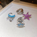 Sparkling Zircon Starfish Copper Clip-on Earrings With Tassel Non-Pierced Ear Cuff Jewelry view 4