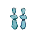 Irregular Geometric Resin Stud Earrings With Silver Posts, European American Fashion Jewelry view 5