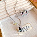Cute Green Apple Copper Necklace Sweet Girly Niche Design Choker Jewelry view 4