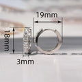 Korean Japanese Minimalist Zircon Hoop Earrings, Small Everyday Commuter Fashion Jewelry view 4