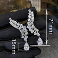 Exaggerated Curved Teardrop Elf Angel Wing Tassel Drop Earrings For Evening Dress view 4