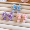 Sweet Resin Gradient Flower Stud Earrings Fresh Dopamine Style Floral Ear Jewelry For Women view 3