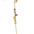 Vintage Copper Rhinestone Flower Bangle For Women Court Style Round Geometric Jewelry view 5