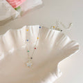Dopamine Colorful Beaded Star Alloy Necklace For Women Summer Beach Vacation Sweet Cool Style view 2