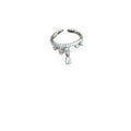 Sparkling Full Zircon Slim Pendant Open Ring For Women view 5