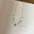 Sparkling Zircon Round Faux Pearl Necklace Korean Light Luxury Geometric Choker For Women view 4