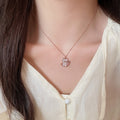 Rose Gold Shell Cat Pendant Necklace, Cute Light Luxury Animal Collarbone Chain For Women view 1