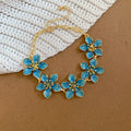 European Style Alloy Enamel Flower Splice Bangle For Beach Vacation Jewelry view 4