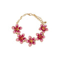 European Style Alloy Enamel Flower Splice Bangle For Beach Vacation Jewelry view 5