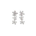 Style Sparkling Zircon Faux Pearl Flower Necklace And Ear Clip Jewelry Set For Women view 5