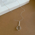 Light Luxury Copper Geometric Magnifying Glass Key Pendant Necklace For Women view 2