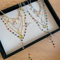 Vacation Style Faux Pearl Starfish Shell Y Necklace For Women Fashion Collarbone Choker view 2