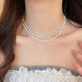 Korean Style Glass Beaded Necklace With Heart Grape Pendant For Women view 4