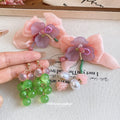 Sweet Resin Chiffon Flower Stud Earrings With Silver Pins Fresh Forest Style Women's Jewelry view 1
