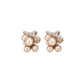 French Vintage Grape Cluster Faux Pearl Zircon Stud Earrings Elegant Geometric Round Jewelry view 5