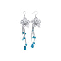 2026 New Alloy Smooth Flower Crystal Tassel Drop Earrings Unique Ethnic Playful Floral Ear Hooks view 5