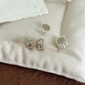 Luxury Hollow Lace Hoop Huggie Earrings For Women Rhinestone Alloy Steel Pin Elegant Minimalist Earrings view 4