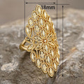 Palace Style Hollow Marquise Ring For Women, Fashion Copper Finger Ring Cross Border Jewelry view 4