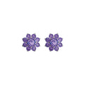 Korean Style Copper Zircon Round Flower Clip-on Earrings For Women No Piercing Ear Cuffs view 5