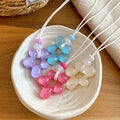 Rainbow Bubble Resin Irregular Flower Sweater Necklace Fresh Sweet Pastoral Collarbone Chain view 4