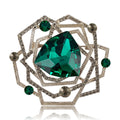 Alloy Glass Vintage Brooch Pin For Elegant Clothing Accessories view 5