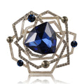 Alloy Glass Vintage Brooch Pin For Elegant Clothing Accessories view 1