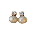 French Hepburn Style Large Oval Faux Pearl Stud Earrings For Women Elegant Statement Jewelry view 5