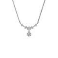 Light Luxury Copper Zircon Flower Round Pendant Necklace Korean Style Delicate Collarbone Chain view 5