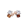 Light Luxury Copper Blue Teardrop Pearl Zircon Geometric Stud Earrings For Women view 5