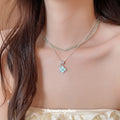 Sweet Cool Style Glass Flower Beaded Geometric Choker Necklace For Women view 1